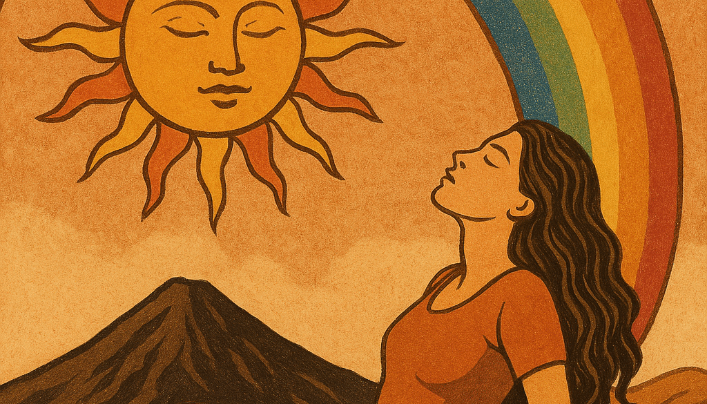 liggen op de vulkaan