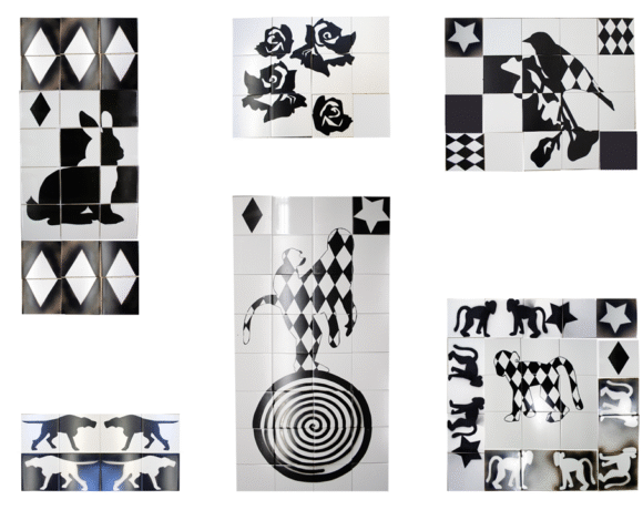 Tableaux Vivant on tiles, working period at European Ceramic Working Centre in Den Bosch